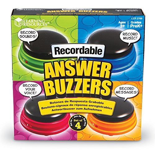 Learning Resources Recordable Answer Buzzers Set of 4