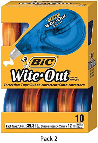 BIC Wite-Out Brand EZ Correct Correction Tape White 20-Count