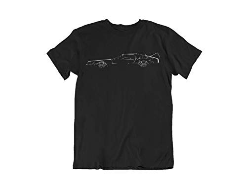 Bodylined Delorean Back to The Future Premium Driving Apparel Icon T-Shirt  XL  Black