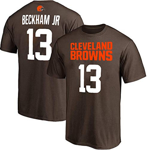 NFL Youth 8-20 Team Color Polyester Performance Mainliner Player Name and Number Jersey T-Shirt  Large 14 16 Odell Beckham Jr Cleveland Browns Brown