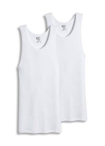 Jockey Mens T-Shirts Big Man Classic A-Shirt - 2 Pack White 2XL