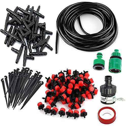 Simerst 25m 30 Drip Nozzles DIY for Garden Watering Sprinklers Plants Irrigator Dripper Hose Kits Greenhouse Drip Irrigation System