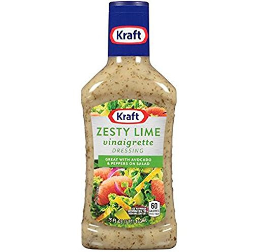 Kraft Zesty Lime Vinaigrette Dressing Pack of 3 16 oz Bottles Kraft Zesty Lime Vinaigrette Dressing Pack of 3 16 oz Bottles
