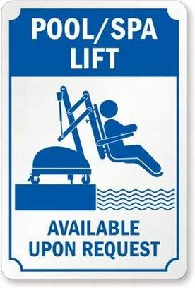 Ufcell Safety Signs Outdoor Wall Art Decor Pool Spa Lift Available Upon Request Warning Tin Metal Sign Notice Security Sign Street 8x12