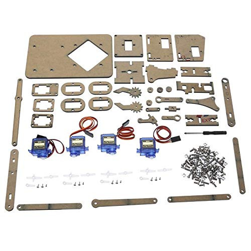 Robot Arm Kit Tool Parts DIY Robot Arm Claw for Arduino Kit Mechanical Grab Manipulator Assembled Gifts for DIY
