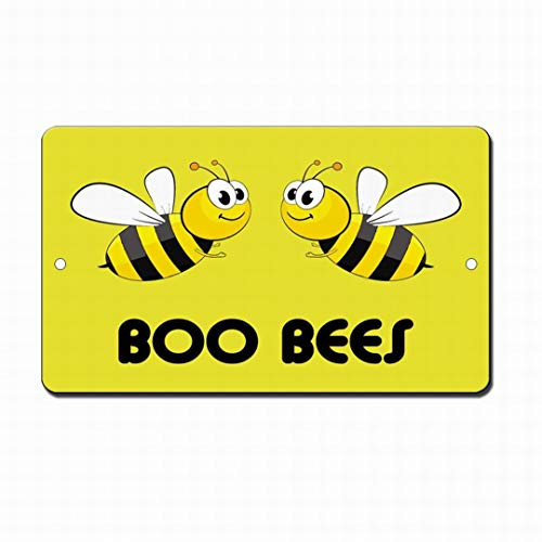 Ufcell Warning Tin Signs Boo Bees Notice Safety Security Sign Street Decor 8x12
