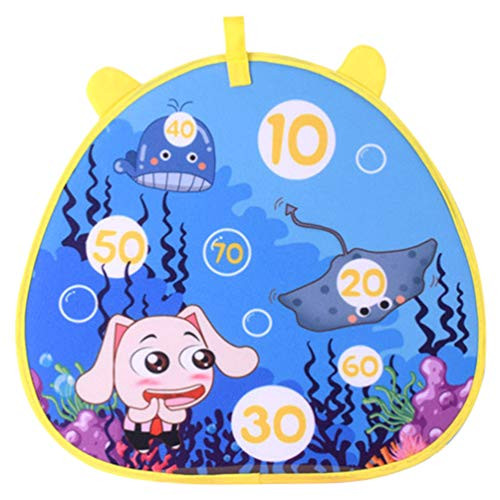 NUOBESTY Dart Board Game Set Kids Safety Game Dart Board with Sticky Balls Shooting Target Toys for Kids Children Pressure Releasing Leisure  Random Style