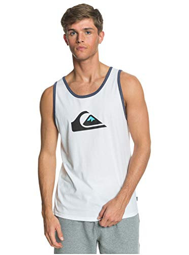 Quiksilver Mens COMP Logo Tank White S