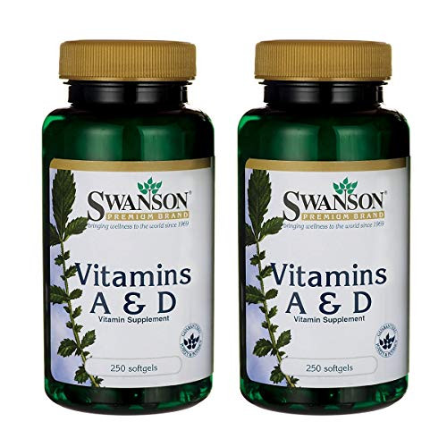 Swanson Vitamin A  and  D 500 Sgels 2 Bottles  2 Pack