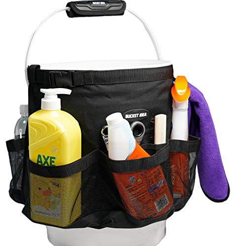 Bucket Idea Bucket Tool Organizer for Garden Tools Fit 3.5 to 5 Gallon Bucket  Black  