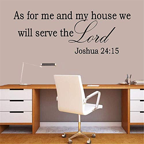 Yasrt Wall Sticker Mural Art Decal Removable Vinyl Decal Art Mural Home Decor As for Me and My House We Will Serve The Lord for Living Room Bedroom Home Decor Yasrt Wall Sticker Mural Art Decal Removable Vinyl Decal Art Mural Home Decor As for Me and My House We Will Serve The Lord for Living Room Bedroom Home Decor