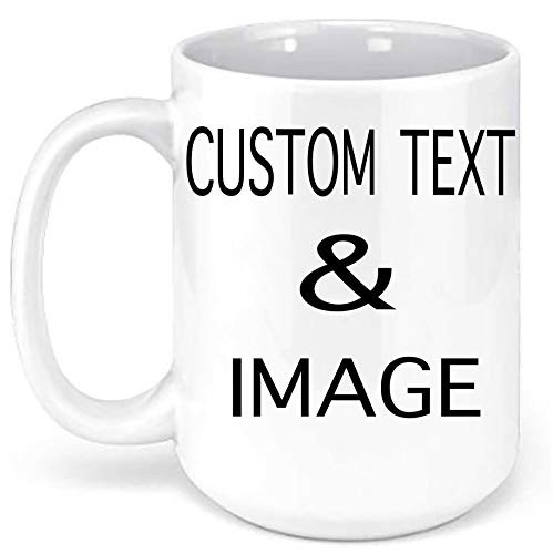 Customized 15oz Ceramic Coffee Mugs with Personalized Text and Photo Image Upload Novelty Gift Personalize With Different Design And Images Custom Gift  White