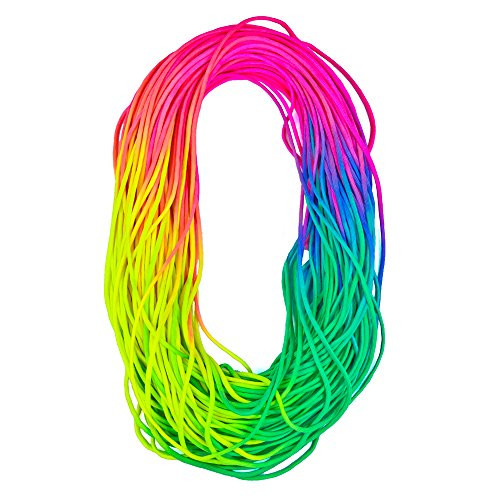 West Coast Paracord Macrame Weaving Rainbow Dip Dye Cord - Bright Color 550 Paracord  100 Feet