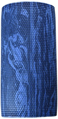 CanDo Blue Marble High Density EVA Foam Roller for Muscle Restoration Massage Therapy Sport Recovery and Physical Therapy. 6 inch  x 12 inch  Round