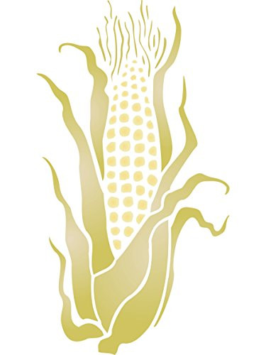 Sweet Corn Stencil 6.5 x 12 inch - Classic Vegetable Corn Stencils for Painting Template