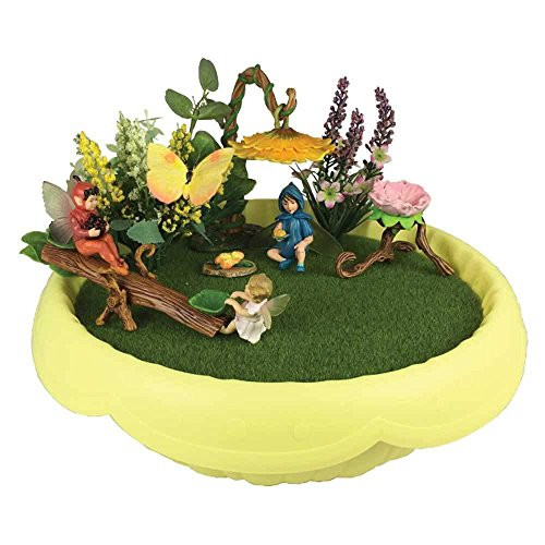 Flower Fairies Secret Garden Planter Kit with Teeter Totter and birdbath