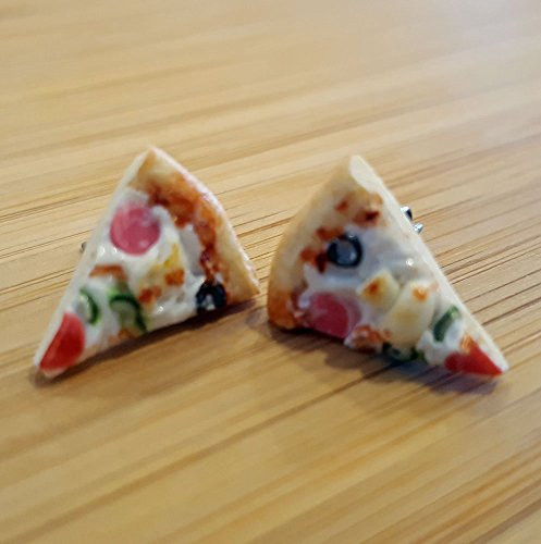 Pizza Earrings - Food Jewelry - Food Earrings - Pizza Jewelry