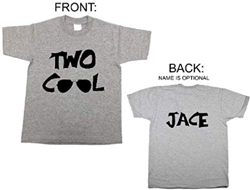 Personalized two year old shirt with name 2nd birthday tshirt inch Two Cool inch  funny second birthday