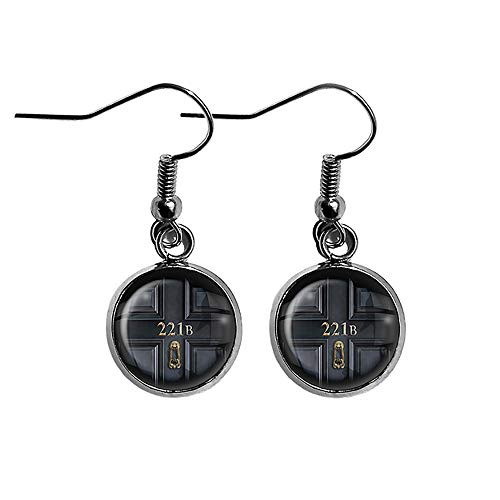 Sherlock Holmes Room 221B Surgical Steel Earrings