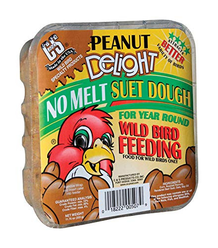 C and S CS12507 11.75 Oz Peanut Delight Wild Bird No Melt Suet Dough
