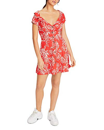 Free People A Thing Called Love Mini Dress Red Combo 4