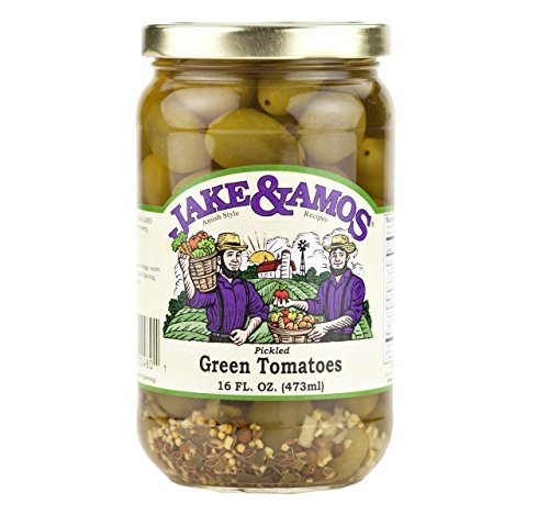 Jake  and  Amos Pickled Green Tomatoes 16 Oz. Jar  Pack of 2