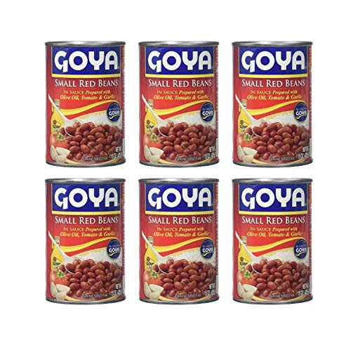 Goya Guisadas Ready-to-Eat Small Red Beans in Sauce  6 Pack Total of 90oz