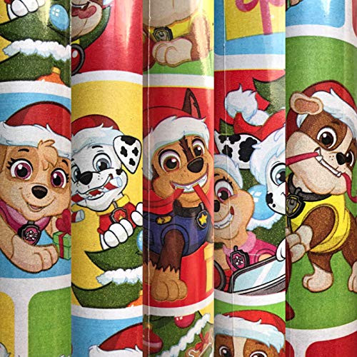 1 roll Paw Patrol Crew Christmas Wrapping Paper 70 Sq ft