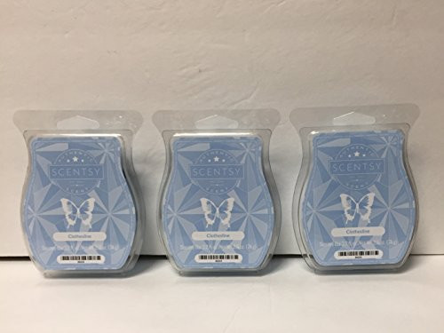 Scentsy Clothesline Wickless Candle Tart Warmer Wax 3.2 Oz Bar 3-pack  3