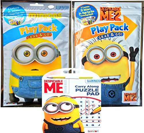 Despicable Me Minions Arts and Crafts Play Pack Grab and Go Pack of 2 with Despicable Me Minion Made Carry Along Puzzle Pad Despicable Me Minions Arts and Crafts Play Pack Grab and Go Pack of 2 with Despicable Me Minion Made Carry Along Puzzle Pad