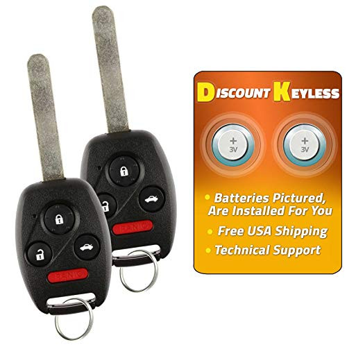 Discount Keyless Replacement Uncut Car Entry Remote Fob Key For TL TSX ZDX Accord MLBHLIK-1T  2 Pack