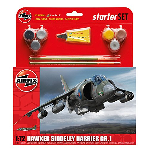 Airfix Hawker Siddeley Harrier GR.1 Starter Gift Set (1:72 Scale)
