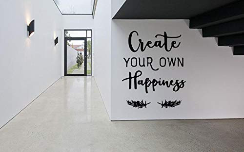 Wall Vinyl Sticker Create Your Own Happiness Quote Phrase Motivation Mural Decal Art Decor LP0852 Wall Vinyl Sticker Create Your Own Happiness Quote Phrase Motivation Mural Decal Art Decor LP0852