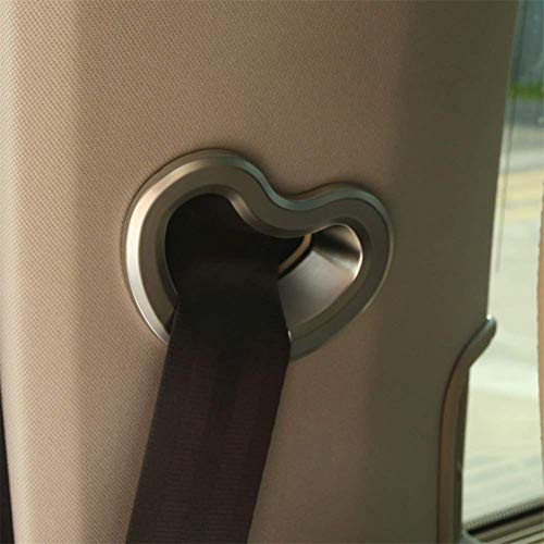 For Land Rover Discovery 4 2010-2016 Rear Row Safety Belt Buckle Cover Trim Sticker Silver ABS
