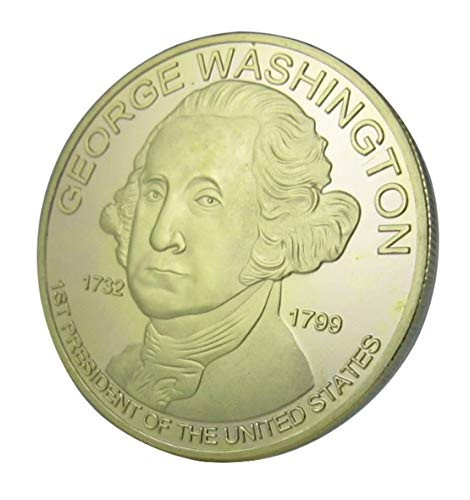 1st President of The U.S. United States   George Washington 1732-1799   Gold Plated Challenge Coin