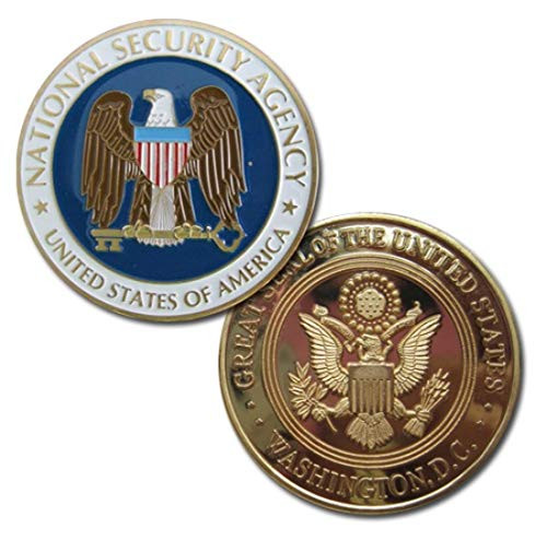 U.S. United States   Department of Defense   National Security Agency NSA   Gold Plated Challenge Coin