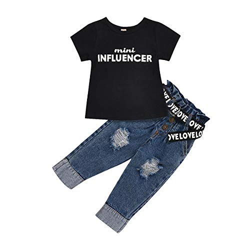 2PCS Toddler Baby Girls Off Shoulder Outfits Ruffle T Shirts Tops  plus  Camouflage Pants Summer Clothing Set  Mini Influencer 4-5T 2PCS Toddler Baby Girls Off Shoulder Outfits Ruffle T Shirts Tops  plus  Camouflage Pants Summer Clothing Set  Mini Influencer 4-5T