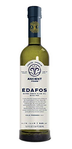 Ancient Foods EDAFOS Greek Extra Virgin Olive Oil - Family Estate- PDO Cold Pressed from Crete -17oz  500 ml
