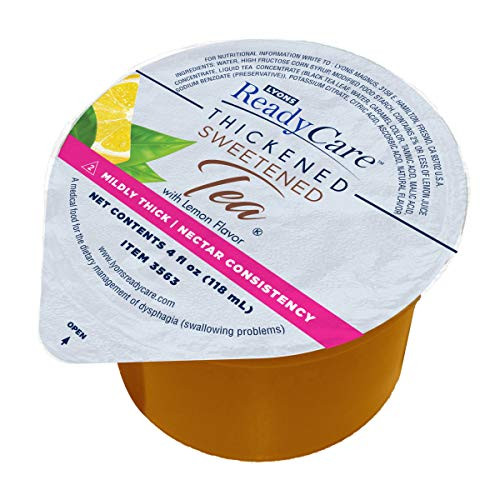 Lyons ReadyCare Thickened Sweetened Tea with Lemon for Dysphagia  and  Swallowing Difficulty - Nectar Consistency Level 2 Mildly Thick - 4 fl oz  6 pack
