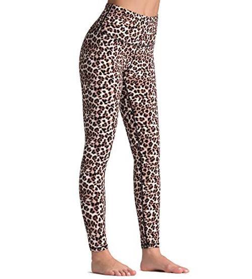 Dragon Fit Compression Yoga Pants with Inner Pockets in High Waist Athletic Pants Tummy Control Stretch Workout Yoga Leggings  Large Leopard