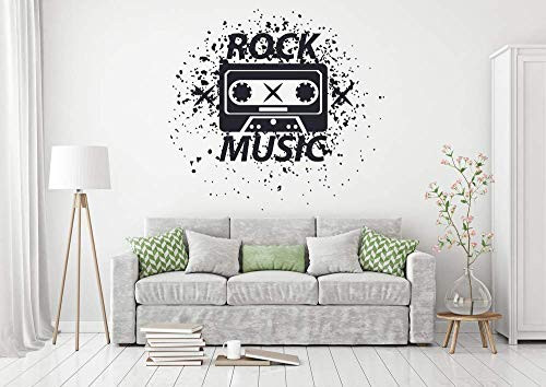 Music Rock  and  Roll Wall DecaMusic Wall Decal Music Melody Musical Notes Decal Guitar Guitarist Music Keyboard Headphone Decals 963RE