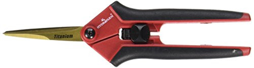 Hydrofarm HGPL400CT Precision Curved Lightweight Titanium Pruner, Red