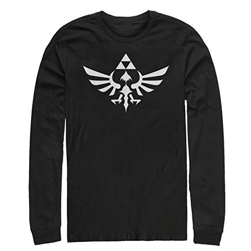Mens Nintendo Legend of Zelda Triforce Long Sleeve Shirt - Black - X Large