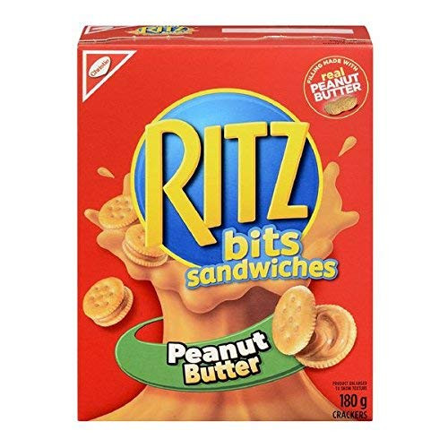Ritz Bits Sandwiches Peanut Butter Flavour 180g   6.35oz  Imported from Canada