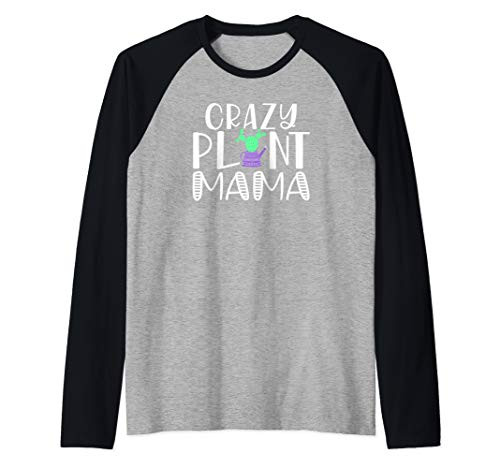 Gardening Garden t shirts for Women Crazy Plant Mama Gifts Raglan Baseball Tee