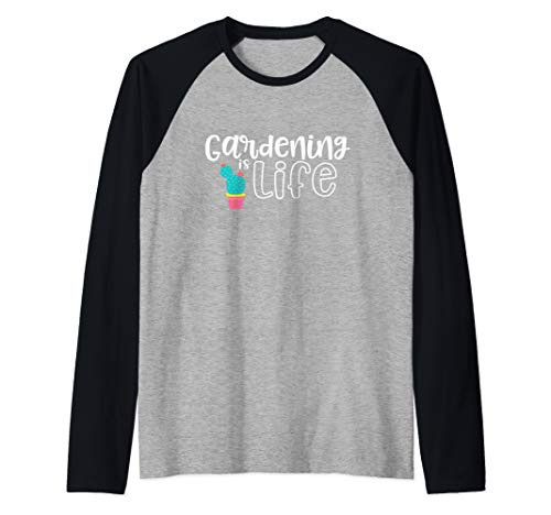 Gardening is Life Garden t shirts for Teen Girls Gifts Raglan Baseball Tee