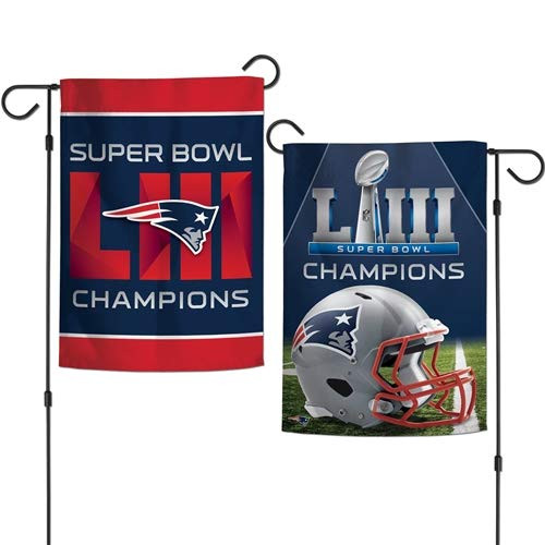 WinCraft New England Patriots Super Bowl LIII 53 Champions 2 Sided Garden Flag
