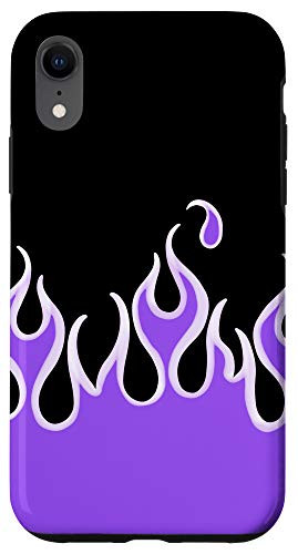 iPhone XR Y2K Aesthetic Flames Purple Black 90s E-Girl EBoy Case