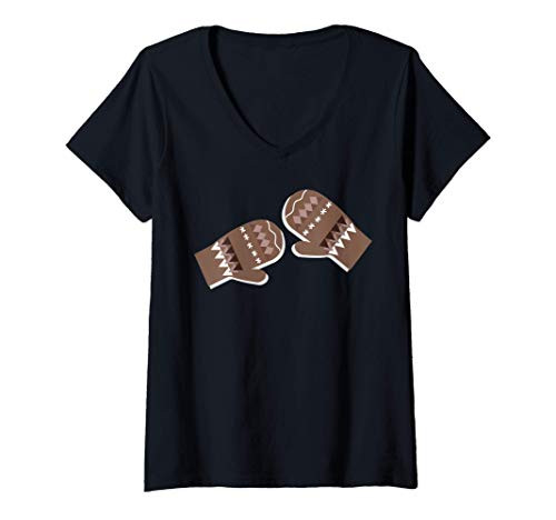 Womens Bernie Sanders Mittens Funny Bernie Mittens Halloween Gift V-Neck T-Shirt