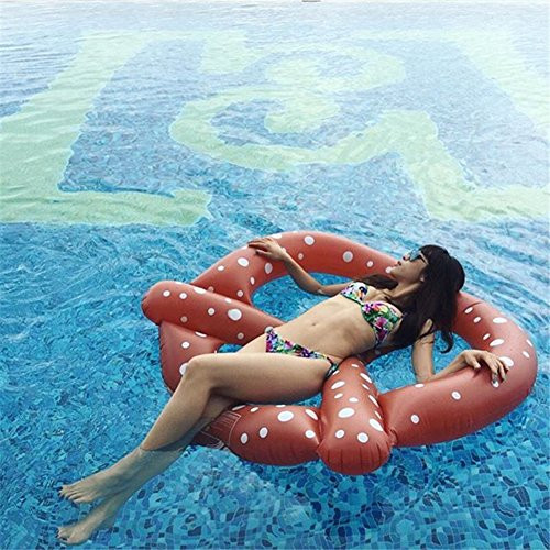 Mo&Ka Adults & Kids Giant Pretzel Baby Pool Float Inflatable Rafts Swim Ring Swimming Pool Toys for Kids Drink Float (Pretzel float)